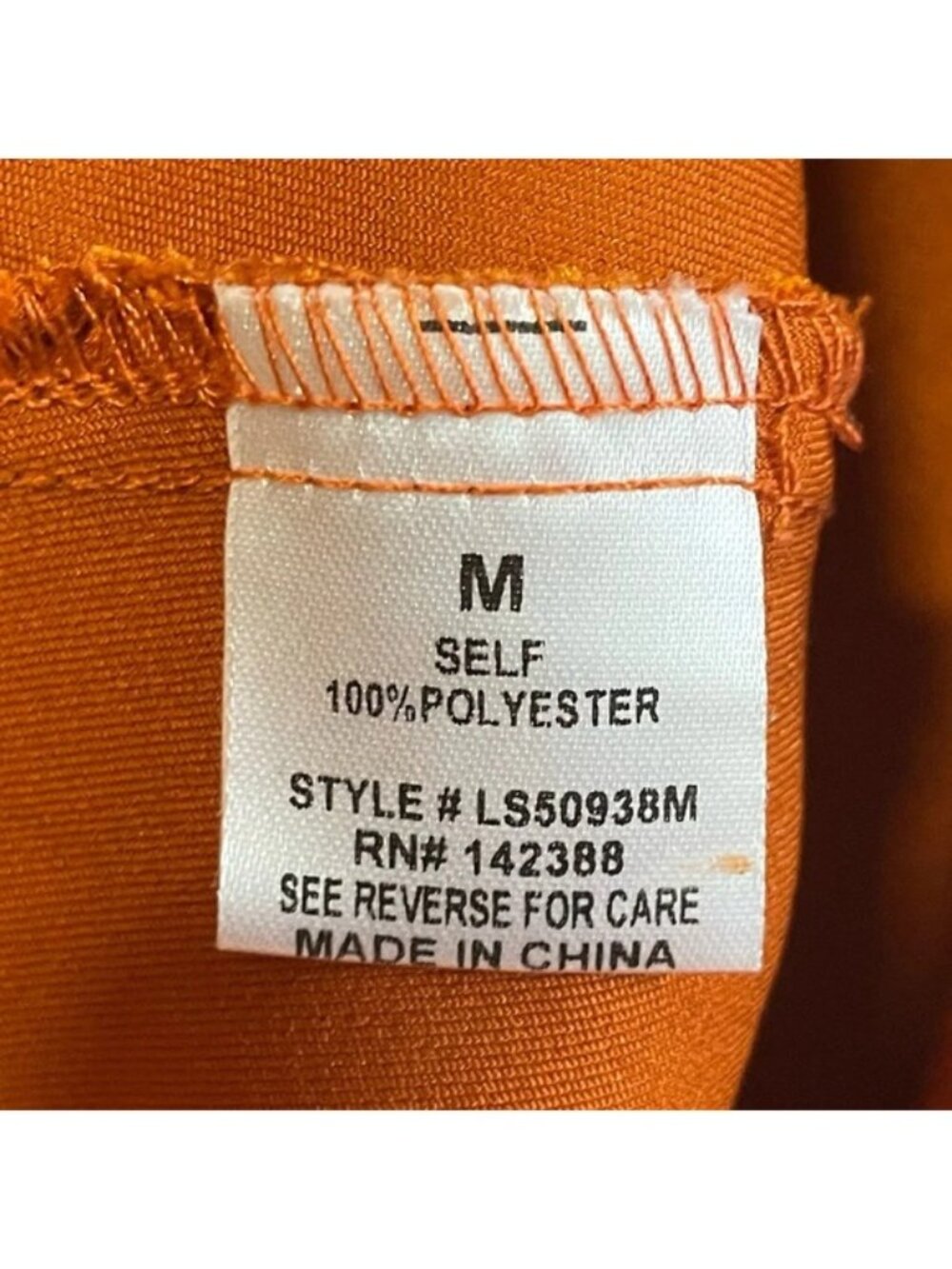 E.ssue Satiny  Orange Rust A Line Midi Skirt w Button Details & Front Slit - Med - Picture 3 of 8